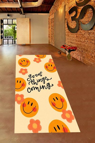 on the clouds Smiling Face Emoji Πλένεται αντιολισθητική βάση Ανθεκτικό στους λεκέδες Μαξιλάρι γιόγκα Pilates