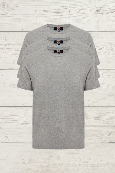 NEED LİFE Men's Basic T-Shirt - Pack of 3, 100% Cotton, Comfortable Fit, Lycra