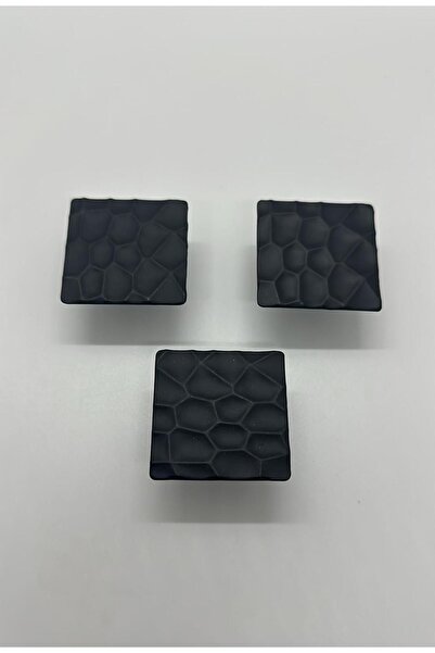 TRS MOBAKS Lüks Alüminyum Metal Desenli Kare Düğme Mutfak Çekmece Vestiyer Kulp