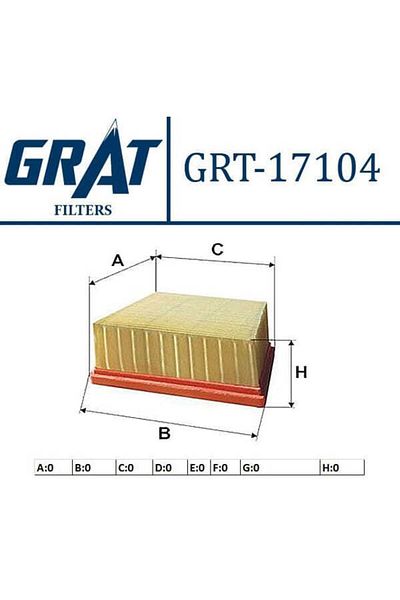 GRAT 17104 Air Filter Fiesta Vı 08- Transit Tourneo Courier 14- / Mazda 2 11- 1.4 Tdcı 1.5 Tdcı 1