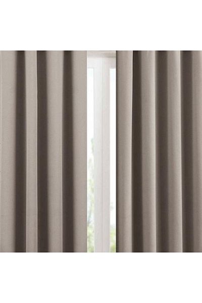 NİVEMESHOME Luxury Blackout Beige Curtain