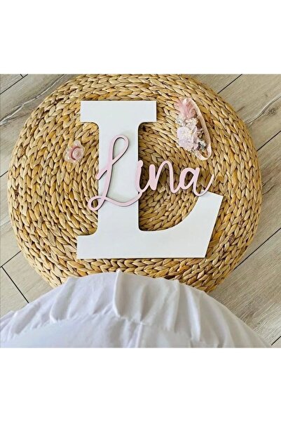 woodengifts ÇOCUK VE BEBEK ODASI HARF ÜZERİ İSİMLİ KAPI VE DUVAR KAPI SÜSÜ PANO İSİMLİK