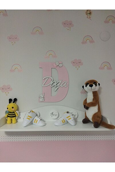 woodengifts ÇOCUK VE BEBEK ODASI HARF ÜZERİ İSİMLİ KAPI VE DUVAR KAPI SÜSÜ PA...