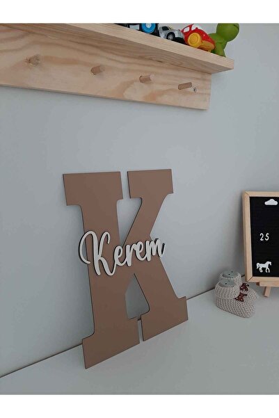 woodengifts ÇOCUK VE BEBEK ODASI HARF ÜZERİ İSİMLİ KAPI VE DUVAR KAPI SÜSÜ PANO İSİMLİK