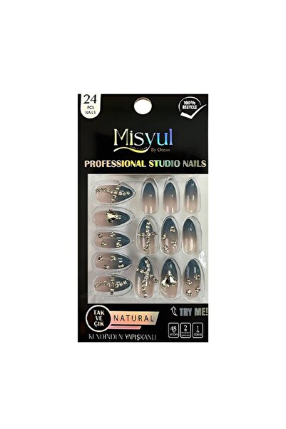 Misyul Takma Tırnak Tak Ve Çık, Sticker Yapıştırıcı, Portakal Çubuğu, Törpü Set