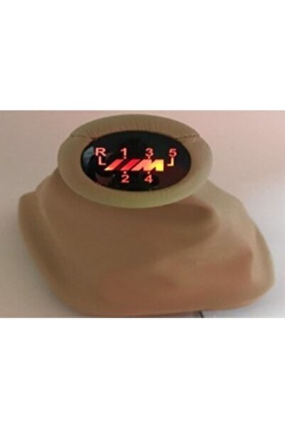 gkl BMW E34 Gear Shift Boot كامل مضيء M Power 5 Gear Beige Leather 340775 متوافق