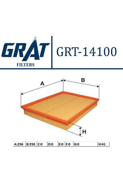 GRAT 14100 Model Astra F 98-00 Astra g 00-05 Astra H 05- Zafira 00-05 1.4 Z14Xe X14Xe 1.6 16 Air Filter