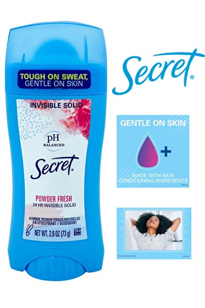 Secret Powder Fresh görünmez katı terlemeyi önleyici deodorant, (taze toz)Roo...