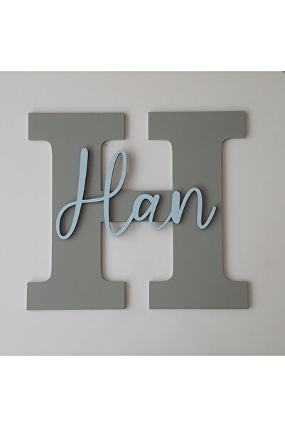 woodengifts ÇOCUK VE BEBEK ODASI HARF ÜZERİ İSİMLİ KAPI VE DUVAR KAPI SÜSÜ PA...