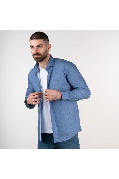 AKÇAYLAR Ecer Slimfit Чоловіча сорочка з візерунком