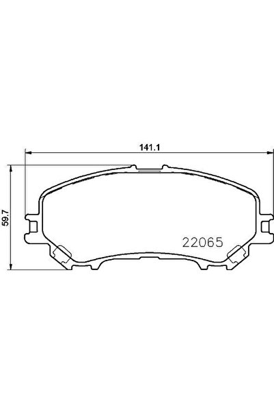 FERODO Fren Balatası Ön Renault Kadjar 15- Nıssan Xtraıl 14- 142×59.8×17.8
