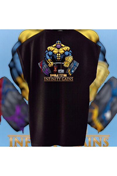 Vordevia Tricou cu jumătate de mânecă pentru sport cu imprimeu Thanos GYM