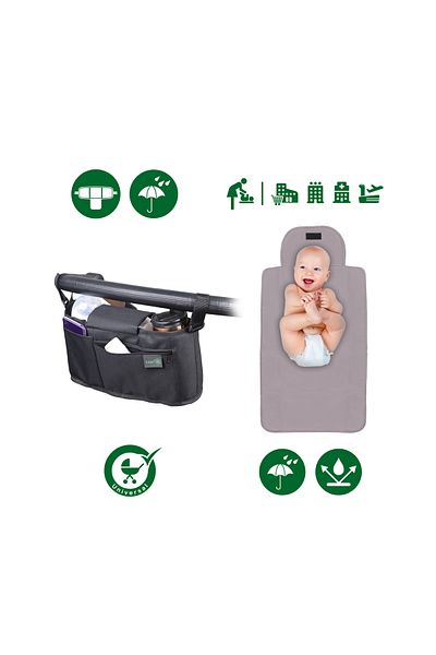 Been Baby Stroller Organizer Bag + Practical Changing Mat Set