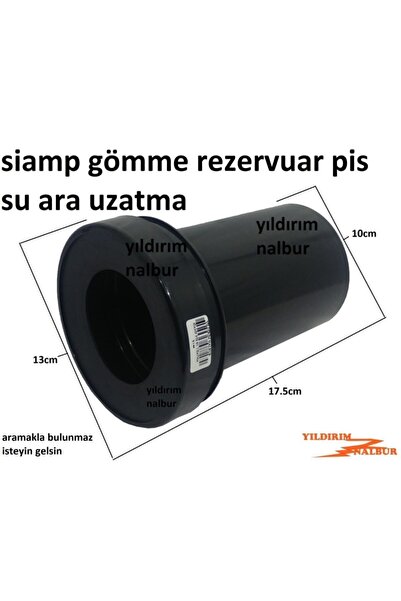 Çeşitli Siamp Gömme Rezervuar Pis Su Ara Uzatma Borusu Büyük Ebat Siyah
