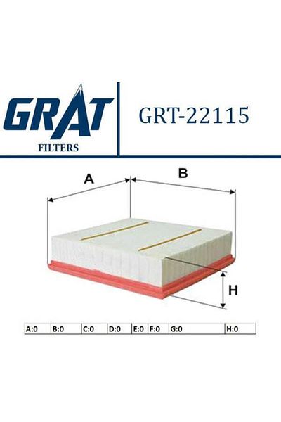 GRAT 22115 Air Filter For Mercedes A160 A180 A200 Cdı B160 B180 B200 B220 Cdı Cla Gla 220 200 Cdı Cıt