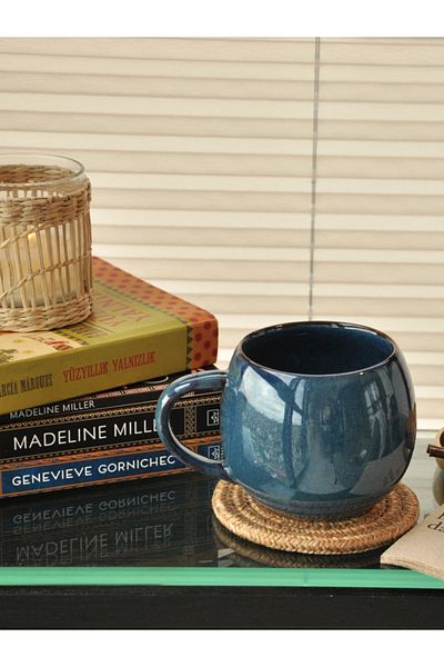 M'art Home Artistic Blue Large Chubby Mug