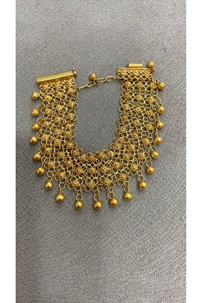 Midyat Artuklu Gümüşçülük Kişniş Modeli Gümüş Altın Kaplama  Bileklik