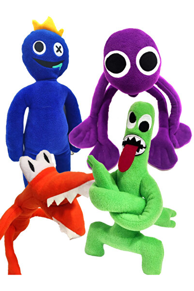 Pufline Roblox Rainbow Friends Pelüş Oyuncak 4'lü Set
