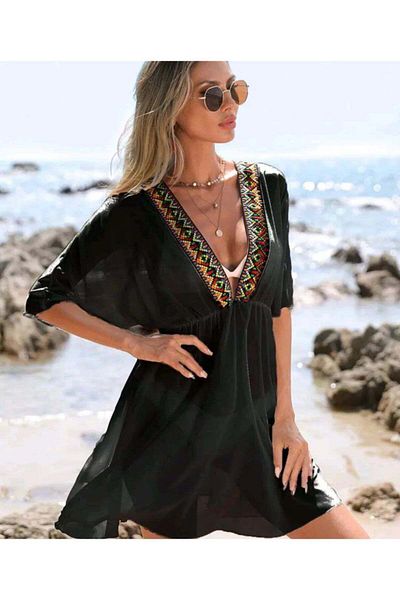 ARHEZ TEKSTİL Etnikka ethnic patterned pareo