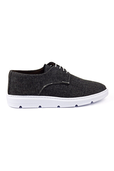 Gencol Sagen Black Linen Men's Shoes