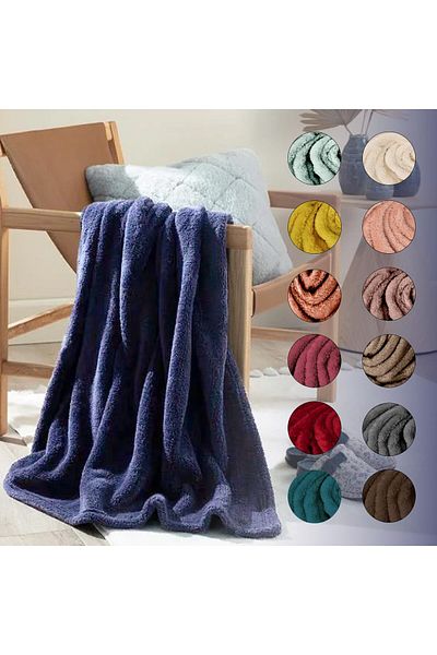 English Home Weiche Plüsch-Fleece-Überwurfdecke – für Couch, Sofa und Bett, super gemütlich.