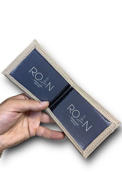 Roan Веган кожен портфейл с 9 джоба за кредитни карти и отделение за монети, подаръчна опаковка в луксозна стилна кутия