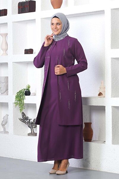 TESETTÜR MÜJDE MERVE Taş İşlemeli Abiye Elbise