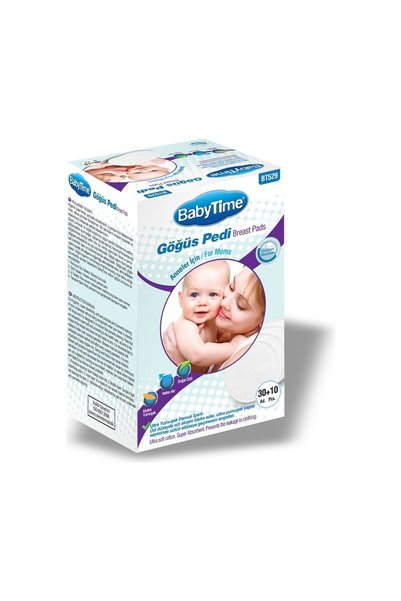 Babytime BT529 Natural Extra Soft Breast Pads, 40 Pads x 2 Packs