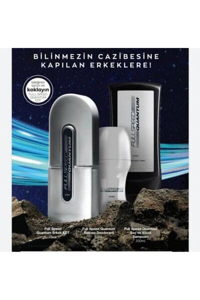 AVON Full Speed Quantum 75 ml Parfüm 3 Lü Set