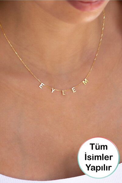 Lieza Kadın 925 Ayar Gümüş Kişiye Özel Isim Kolye