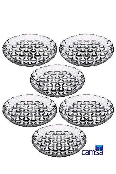 Queen’s Kitchen Snow 6'lı Cam Pasta Tabağı