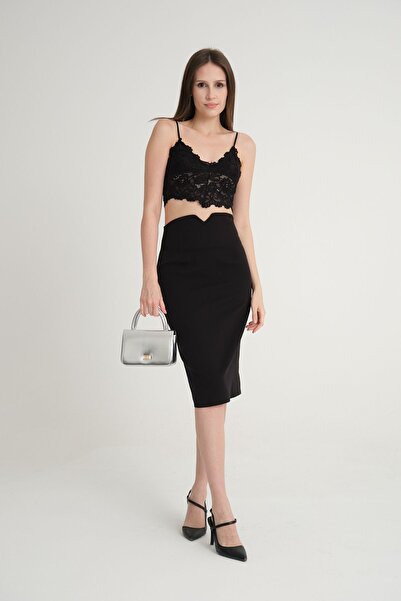 mossi Kadın Gümüş Gri Parlak Zincir Askılı Omuz Çantası