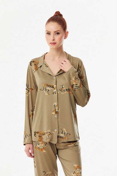 Fulla Moda Leopard Printed Pajama Set