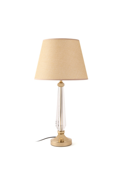 Evidea Lighting Roma Cam Abajur - Bej / Gold - 60 cm
