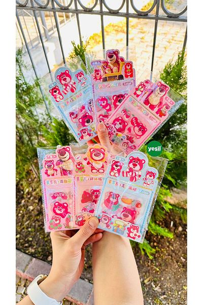 YEŞİL KIRTASİYE Bear Mini Transparent Sticker - 1 Pack (16 Pieces)