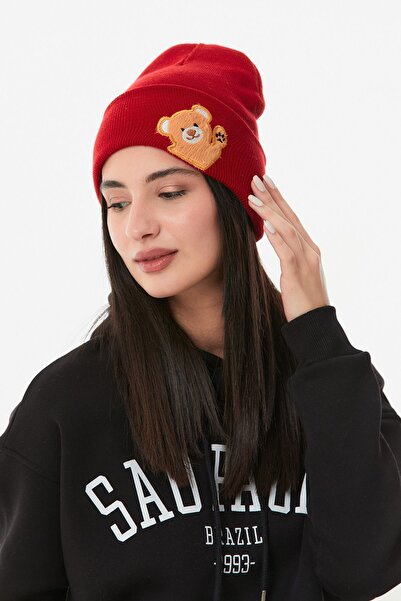 Fulla Moda Teddy Bear Knitted Beret