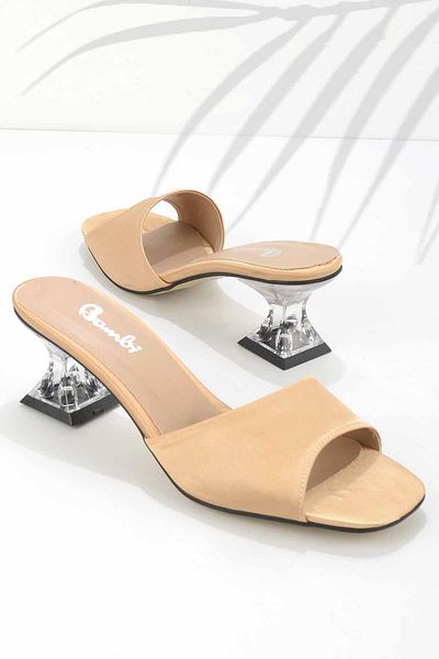 Bambi Mustard Satin Women's Slippers K04726074638