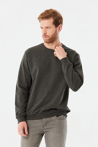 Fulla Moda Φούτερ Crew Neck Basic