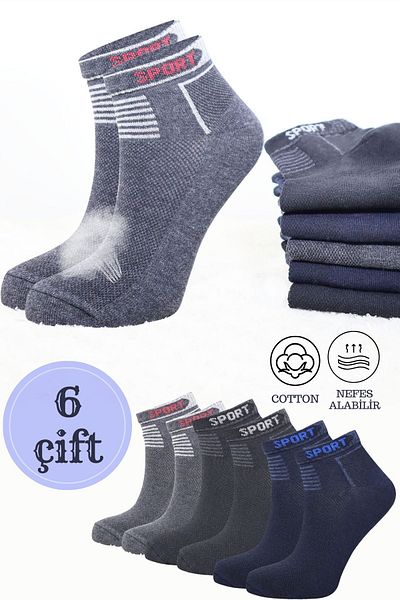 KRAL SOCKS Șosete bărbați Unisex 6 perechi Bumbac fără sudură Derby Bumbac Șosete femei