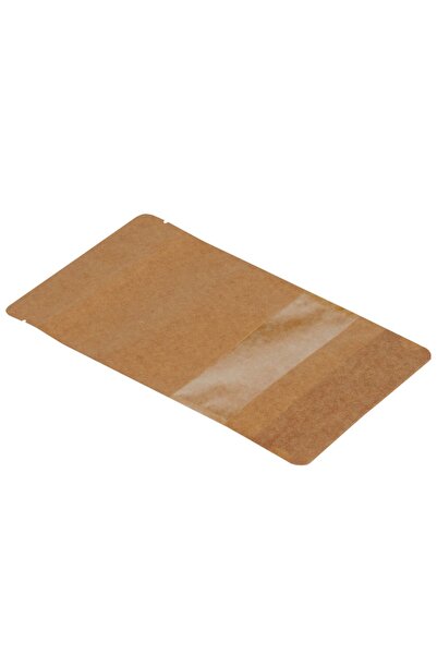 Packanya 11 Cm X 18,5 Cm 3,5 Cm -200 Adet Kraft Dar Pencereli Doypack