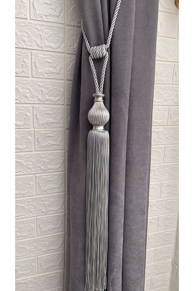 Helezoni 1 Piece Tasseled Braçol Striped Vase Hornbeam Tactical Curtain Accessory