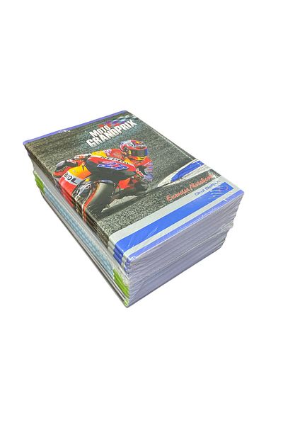Alfa Leaf Checkered A5 Cardboard Cover - 12 Notebook (1 Pack)