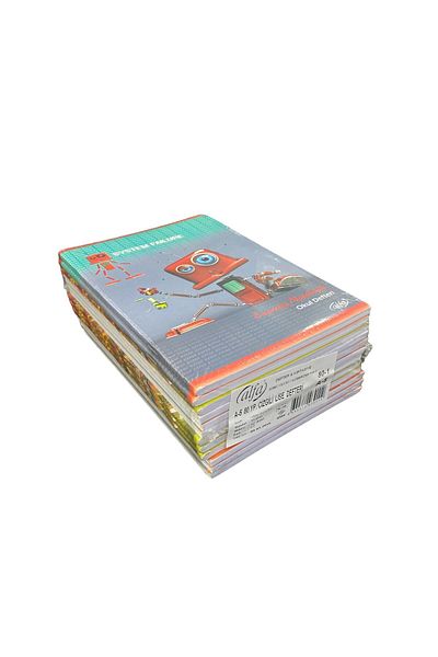 Alfa A5 80 Sheets Ruled Cardboard Cover Notebook 12 Pack (1 Pack)