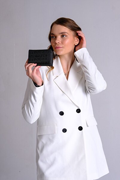 Just Polo محفظة نسائية سوداء مكونة من 6 بطاقات + مقصورة واحدة لبطاقة الهوية، ...