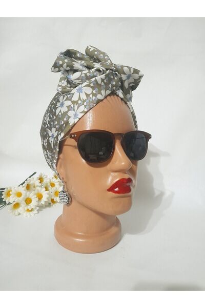 Afrika modeli telli bandana saç aksesuarı kadın kumaş toka taç