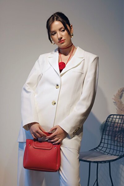 madamedoyou Beyaz Blazer Ceket Oversize