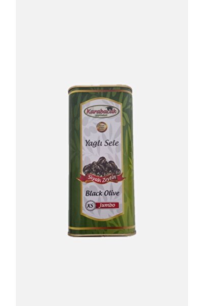 Karabacak Zeytin JUMBO XS BOY YAĞLI SELE SİYAH ZEYTİN 1 KG TENEKE KUTU