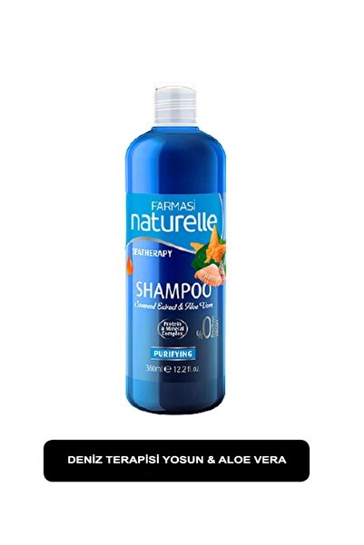 Farmasi Naturelle Sea Therapy Yosun & Aloe Vera Arındırıcı Şampuan 360 ml 3'lü Set