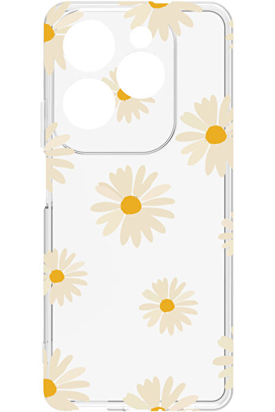 omix X7 Baskılı ve Kamera Korumalı Şeffaf Renk Silikon Kılıf