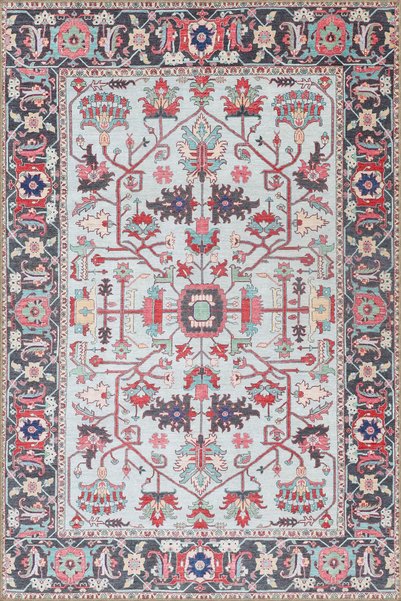 Rugs Modern Halı سجادة قاعدة منسوجة منقوشة ذات طابع نباتي تقليدي باللون الرما...